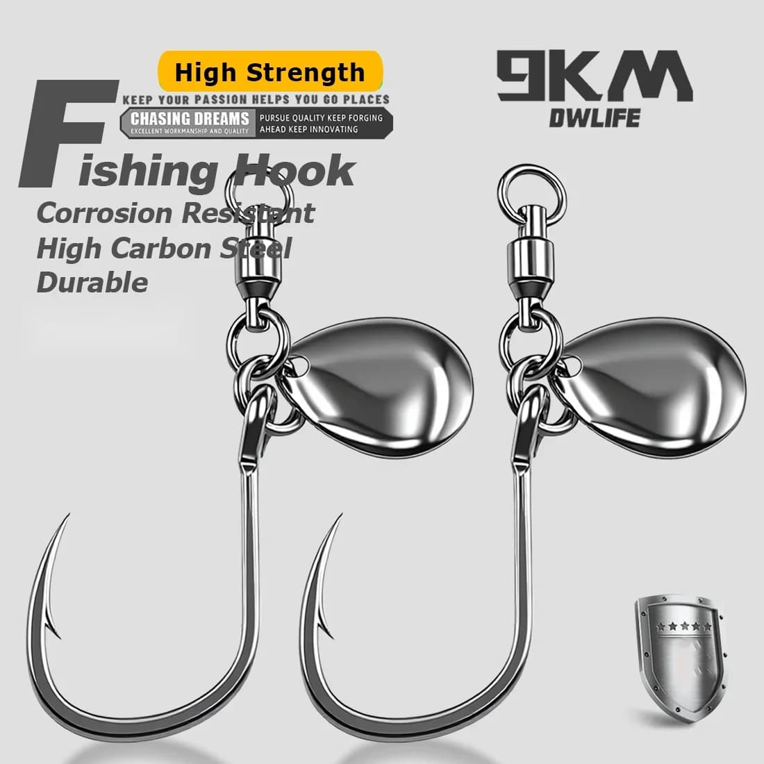 Saltwater Circle Hooks with Swivel and Spoon