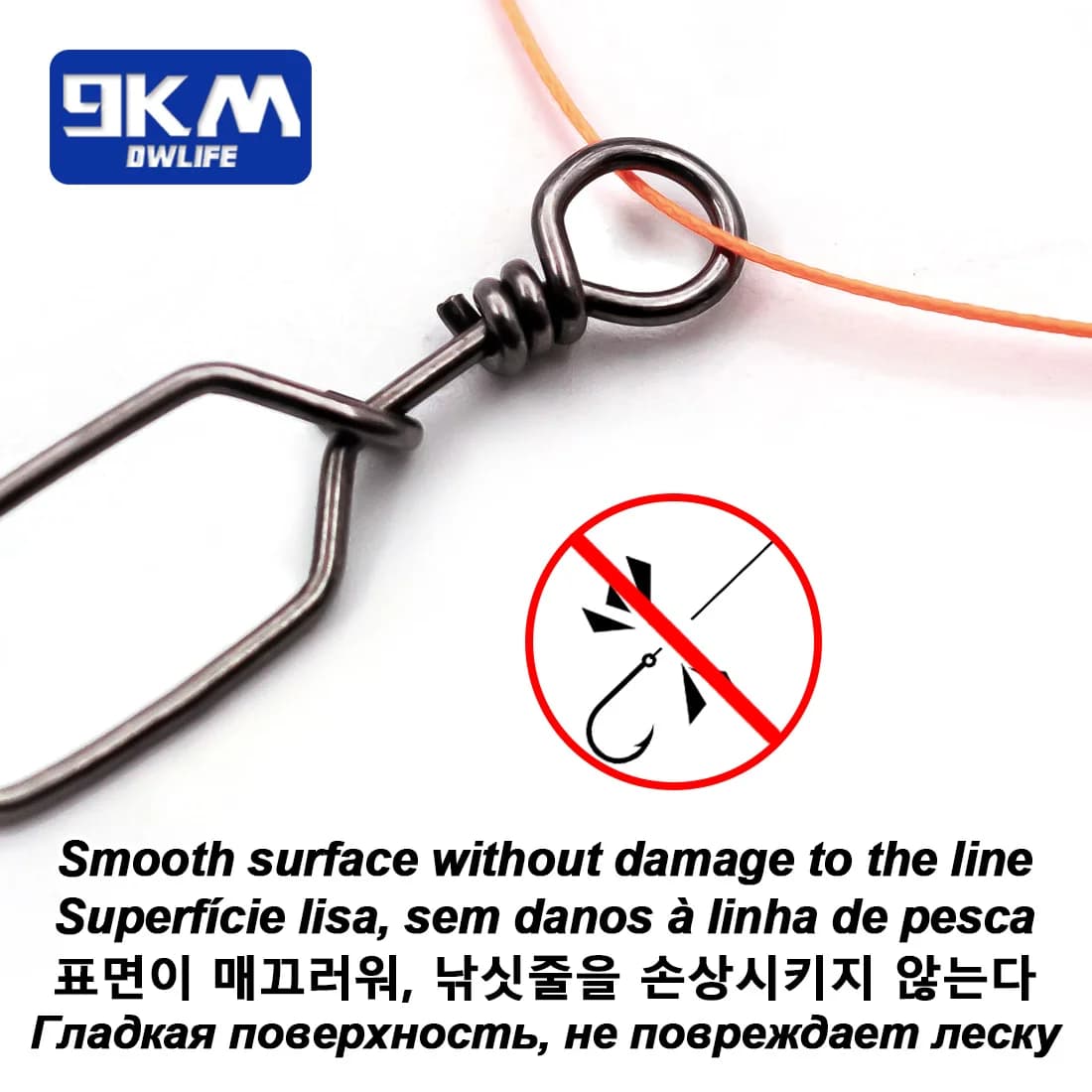 Stainless Steel Coast Lock Square Fishing Snaps, 50-200 Pcs