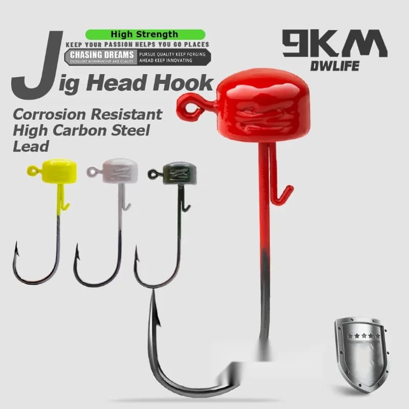 5pcs Weedless Shroom-Shaped Ned Rig Jig Heads