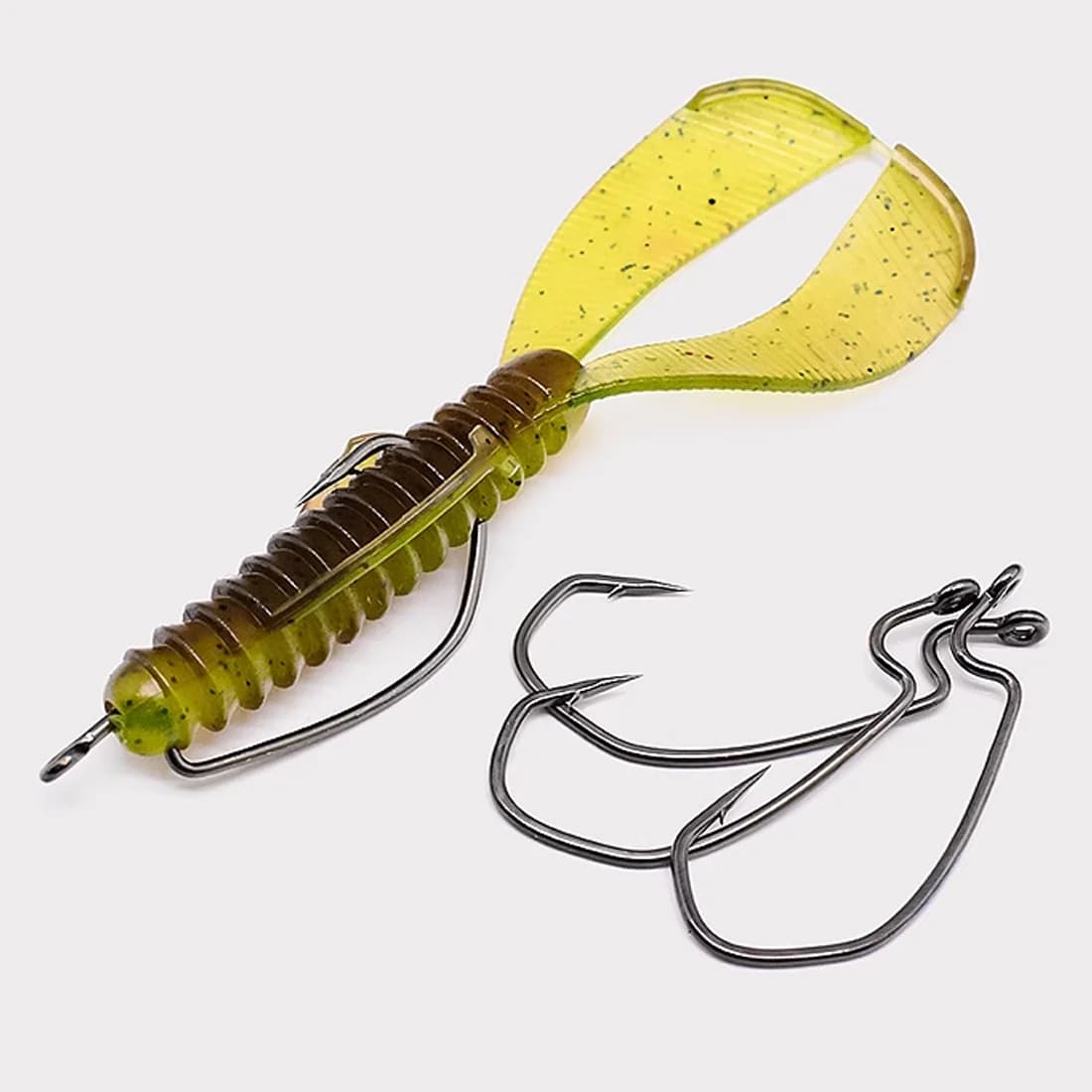 V-Bend Wide Gap EWG Worm Hooks, 25-100 Pcs