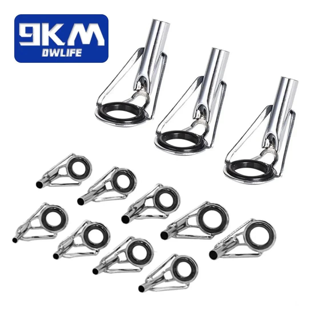 5pcs Stainless Steel Rod Guide Tips with Ceramic Rings