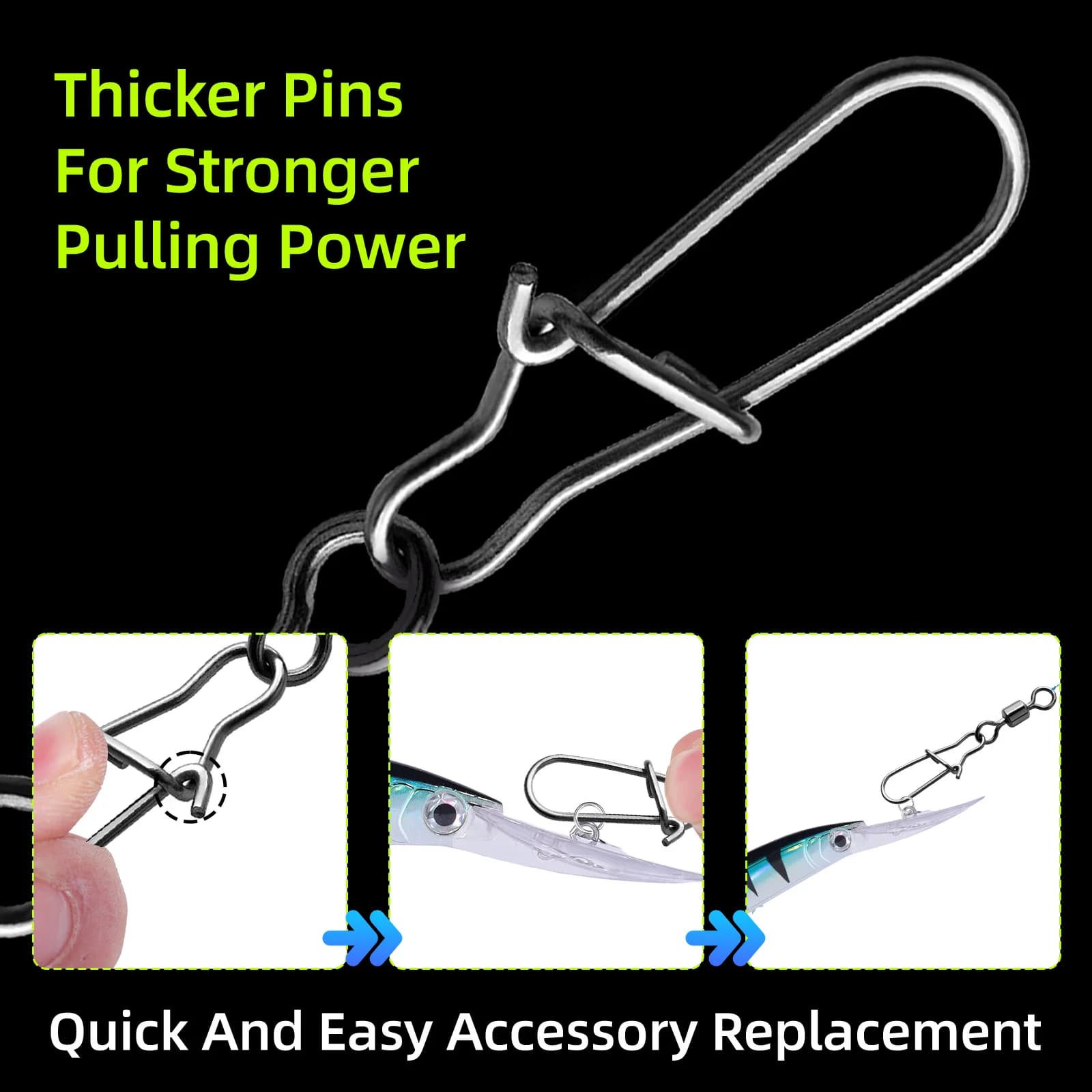 Duo-Lock Snap Swivels with Barrel Design