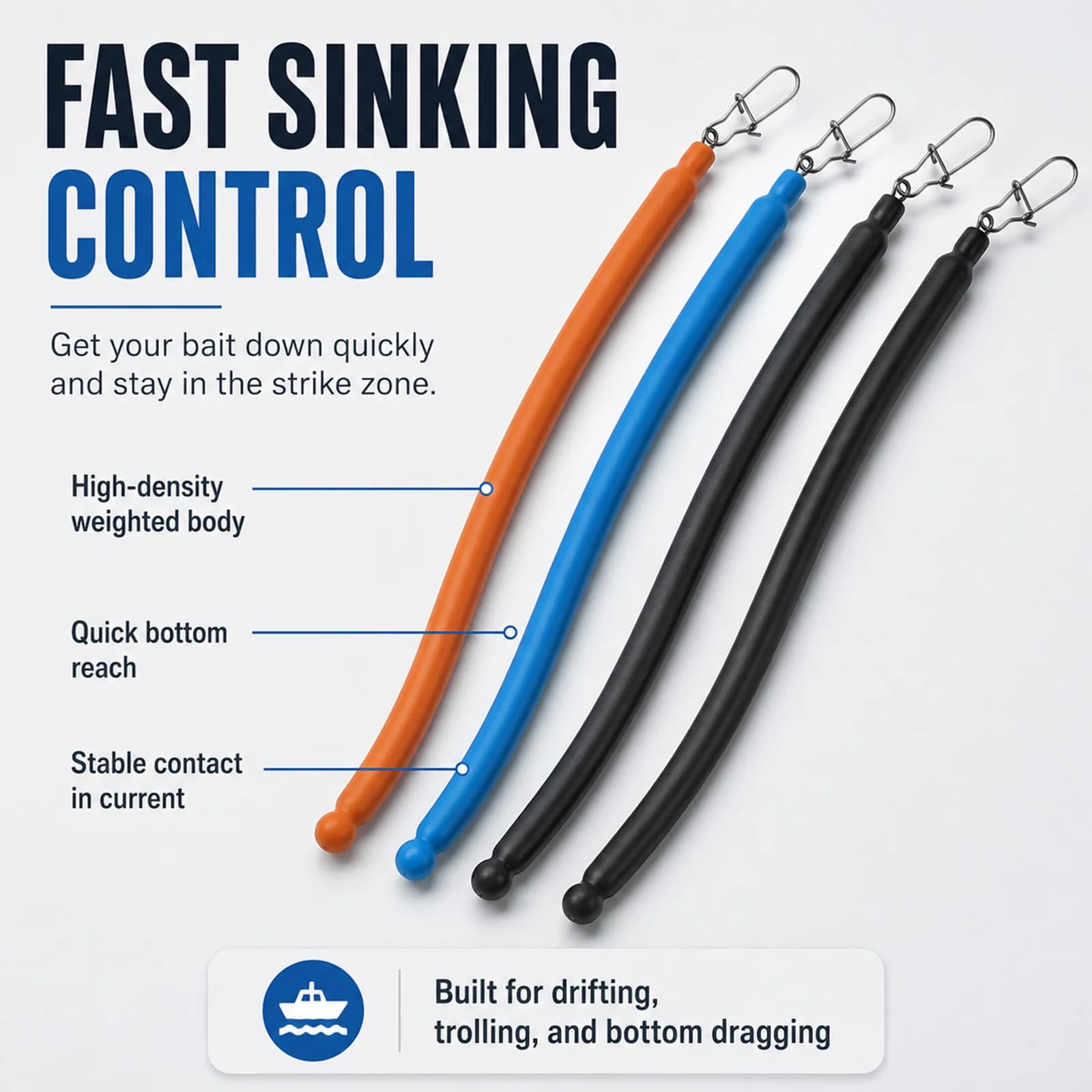 2-6oz No-Snag Dragging Weights for Trolling