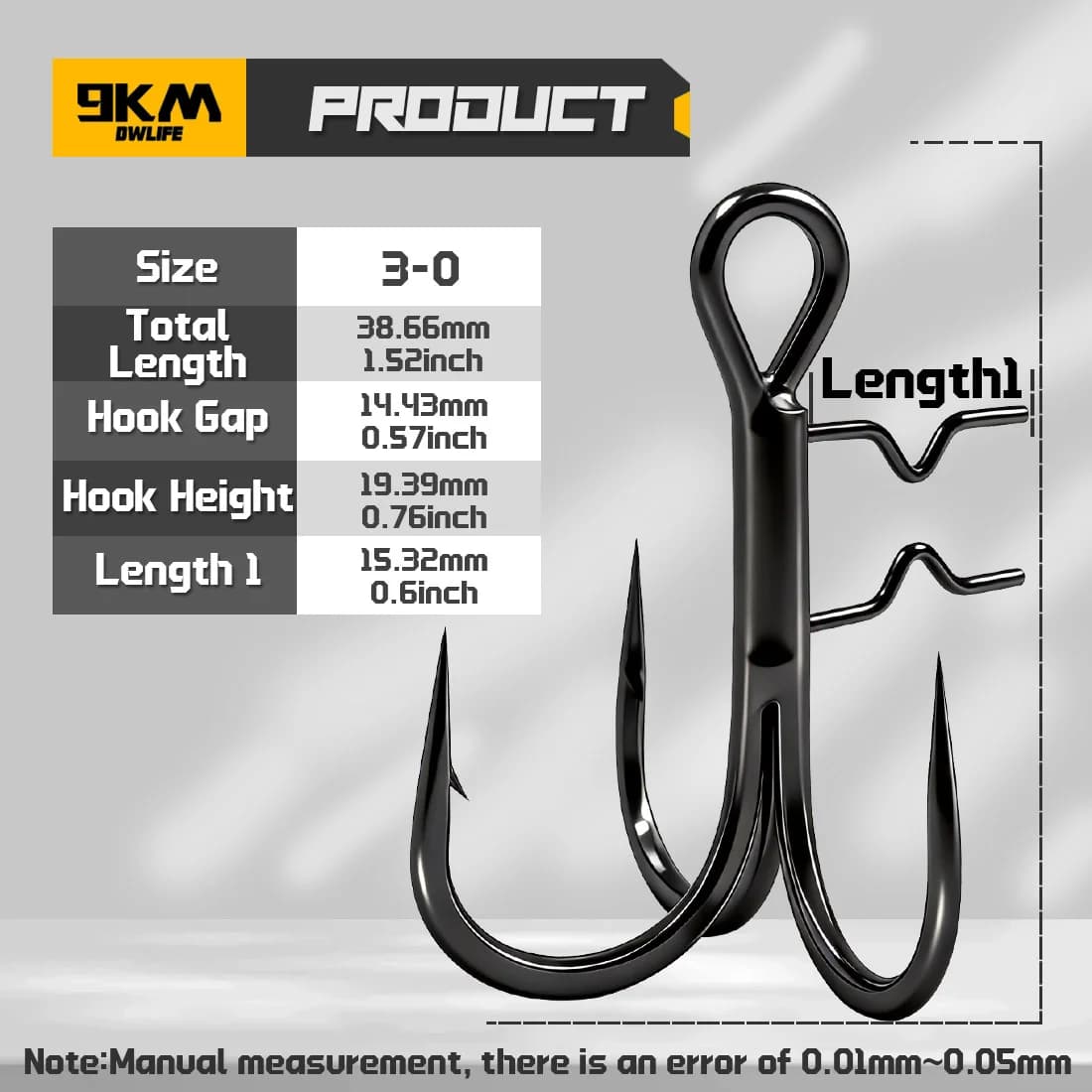 Treble Hook with Baitholder Spike for Soft Lures, 5 Pack