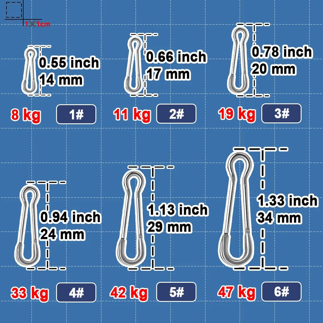 Stainless Steel Fishing Snaps and Lure Connectors