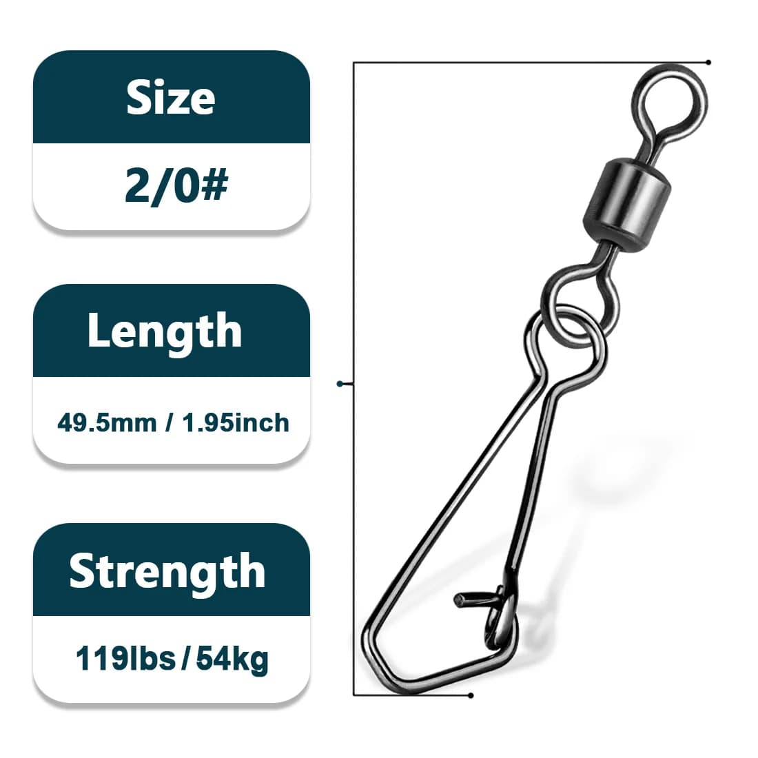 50-200Pcs Quick Change Barrel Swivel Snaps