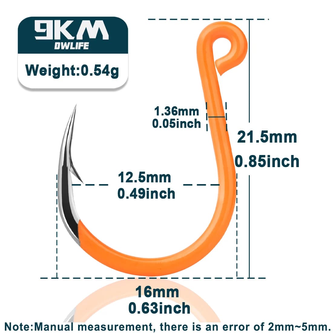 Single Replacement Fishing Hooks for Lures, 25-100 Pcs