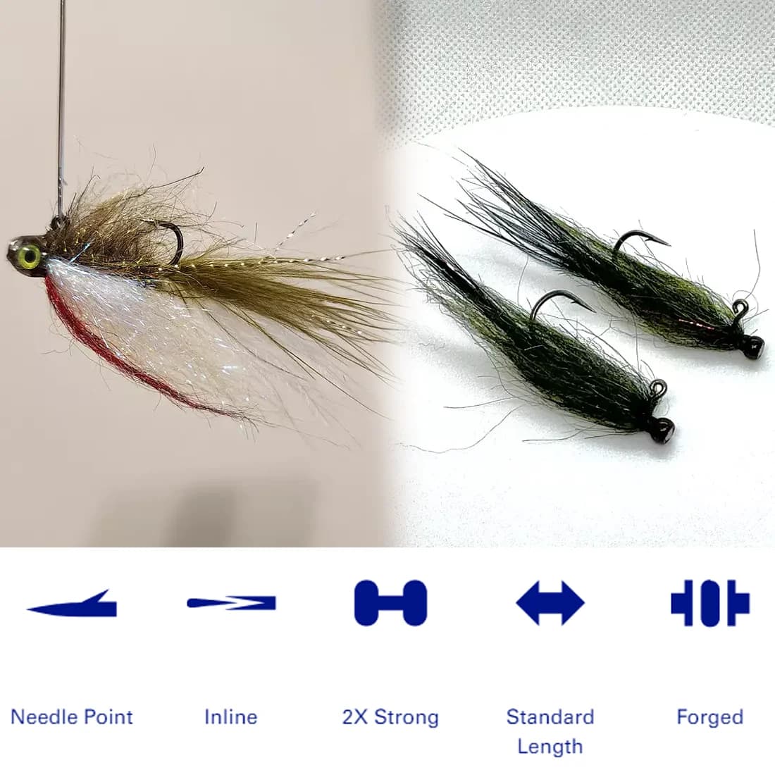 90-Degree Barbed Jig Hooks, 50 Pcs