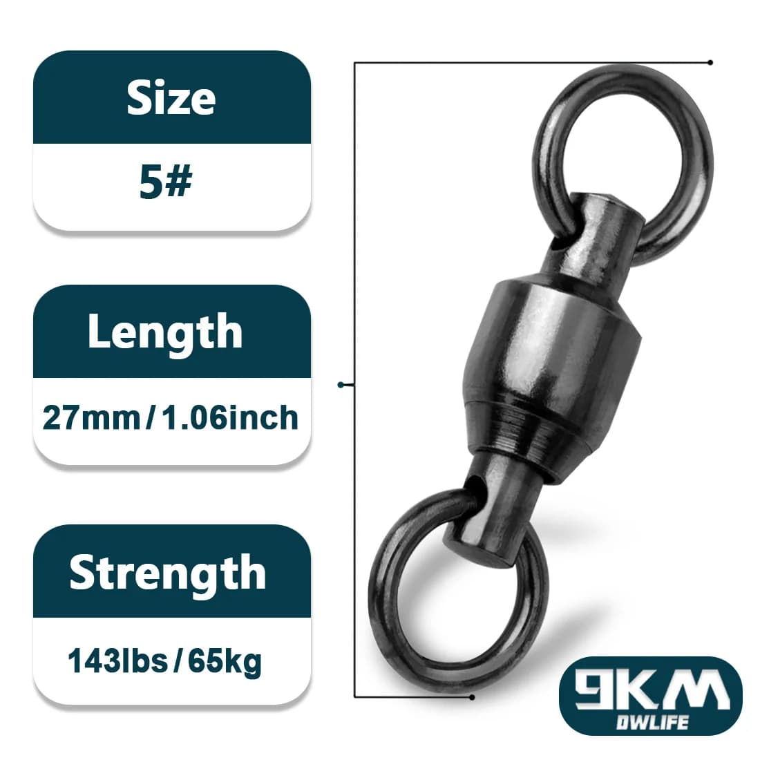 Heavy Duty Ball Bearing Swivels with Double Solid Rings