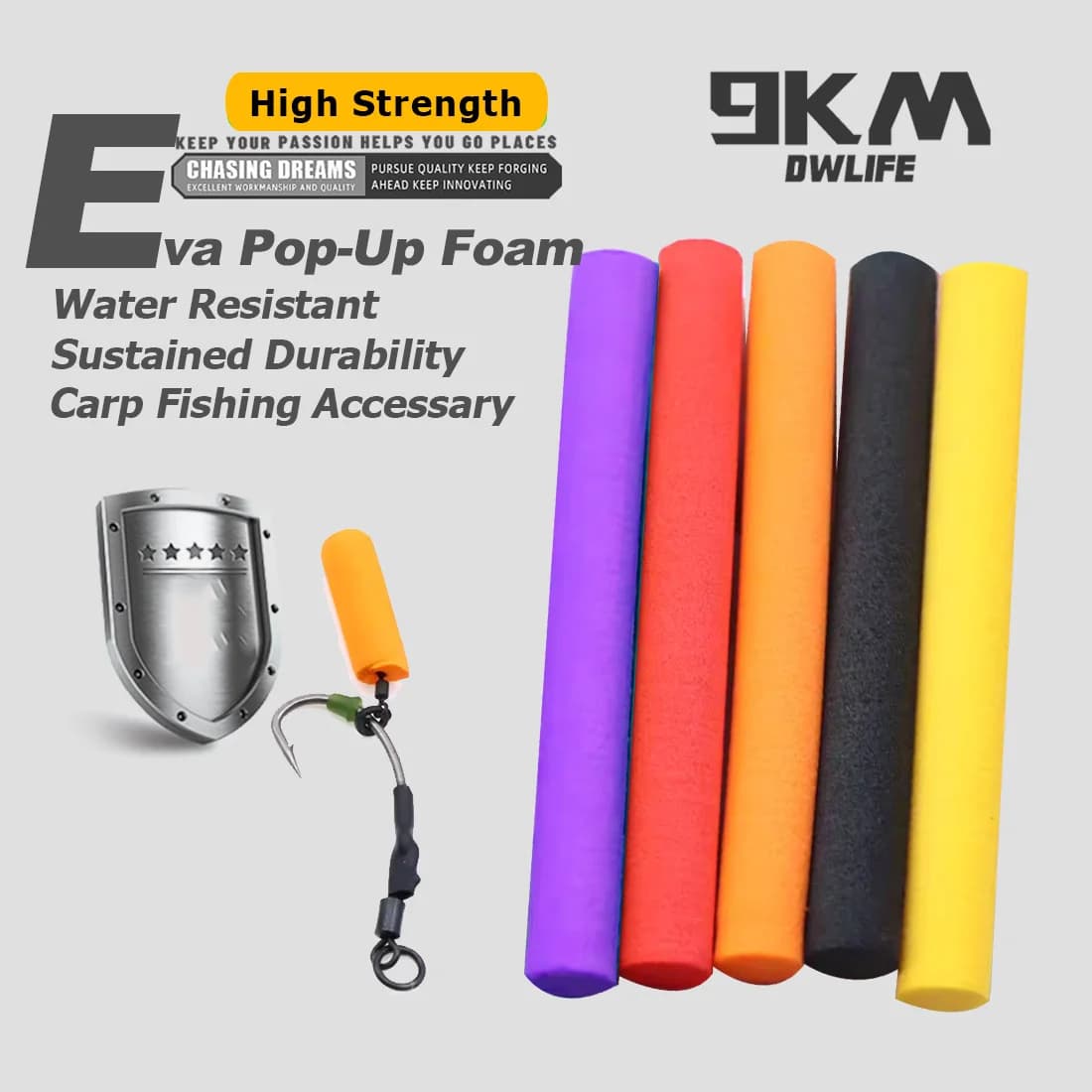 EVA Carp Fishing Foam Floats, 5 Pieces, 8mm