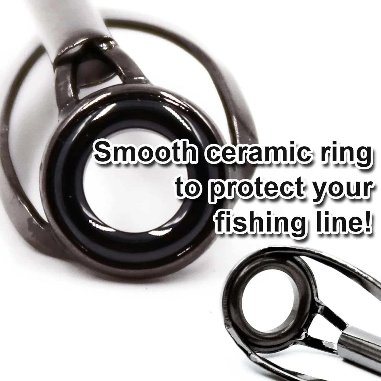 Fishing Rod Tip Guide Repair Kit, Stainless Steel Ceramic Rings