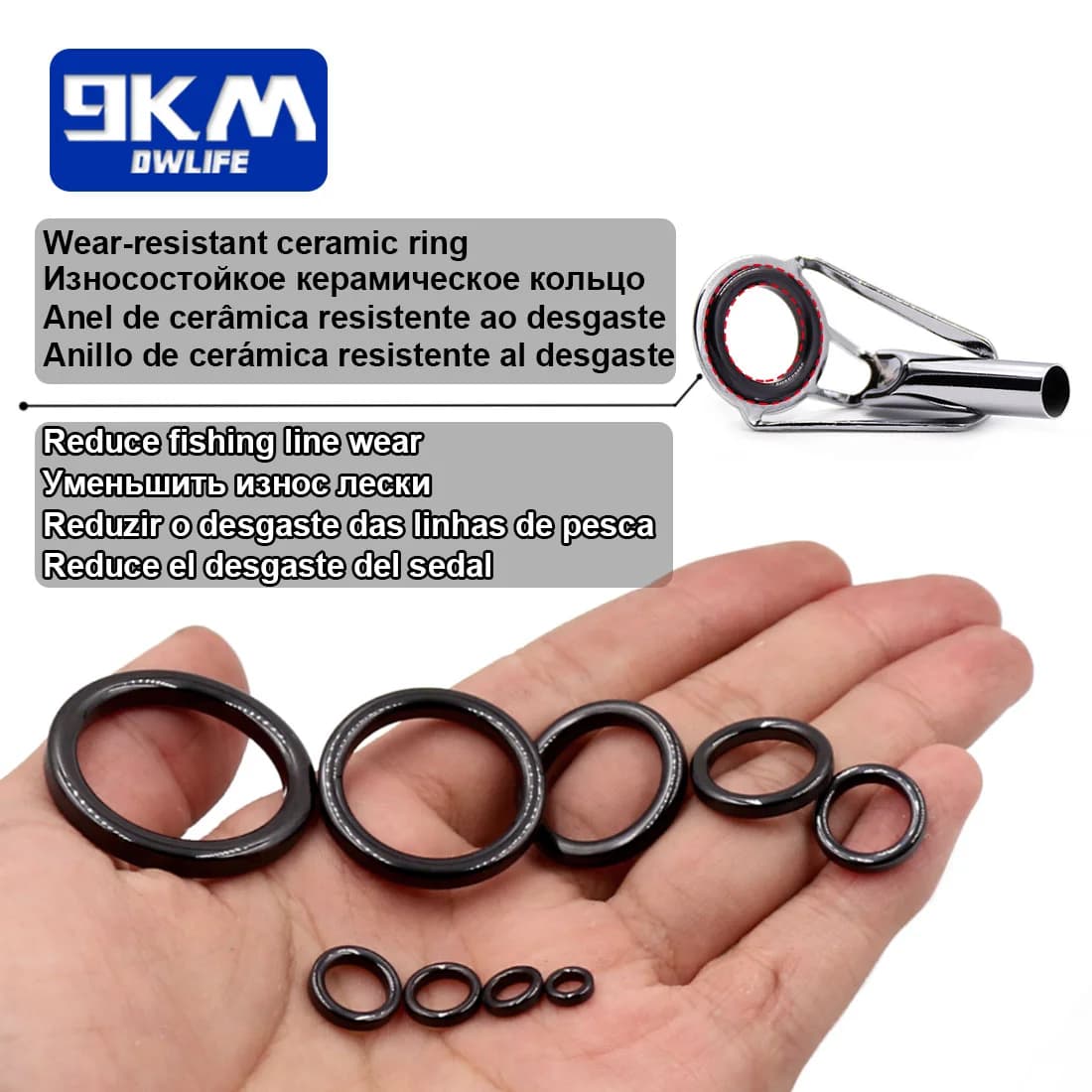 Chrome Stainless Steel Fishing Rod Guide Repair Kit