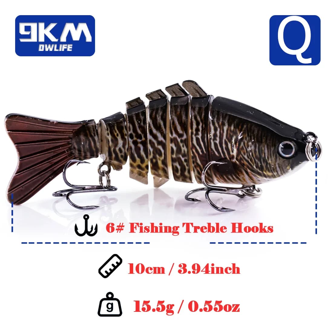 10cm Multi-Jointed Slow Sinking Swimbait Lure