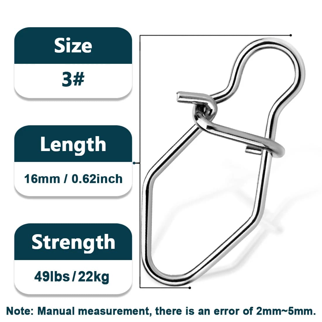 Stainless Steel Cross Lock Snap Clips