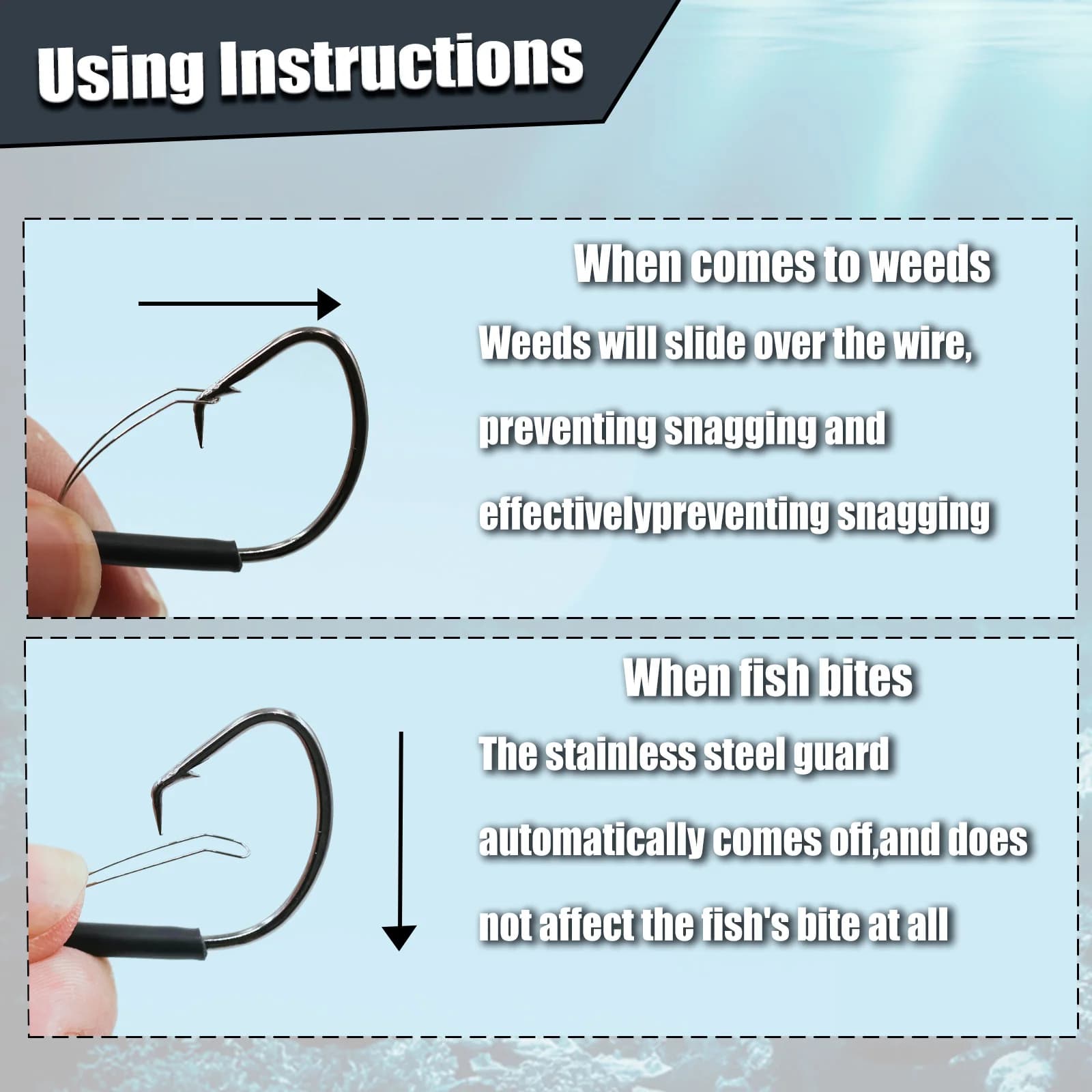 Weedless Circle Hooks for Wacky Rigging
