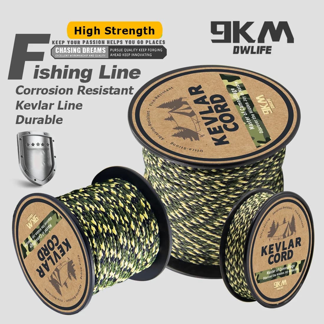 High Tensile Braided Kevlar Cord for Fishing Lines