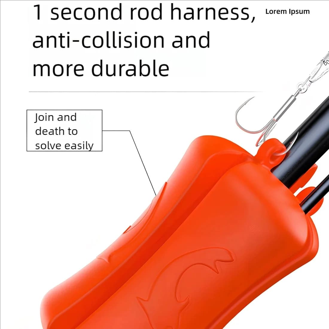Fishing Rod Clip with Lure Hook Holder Protector, 2 Pieces
