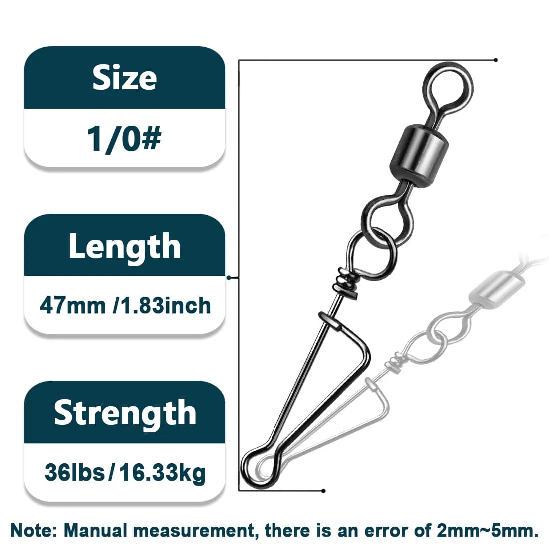 Italian Snap Quick Change Rolling Swivels for Fishing
