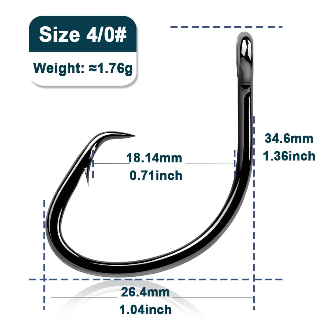 Extra Strong Wide Gap Offset Circle Hooks for Catfish