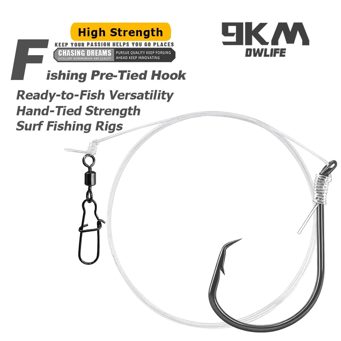 Pre-Tied Offset Circle Hook with Barrel Swivel