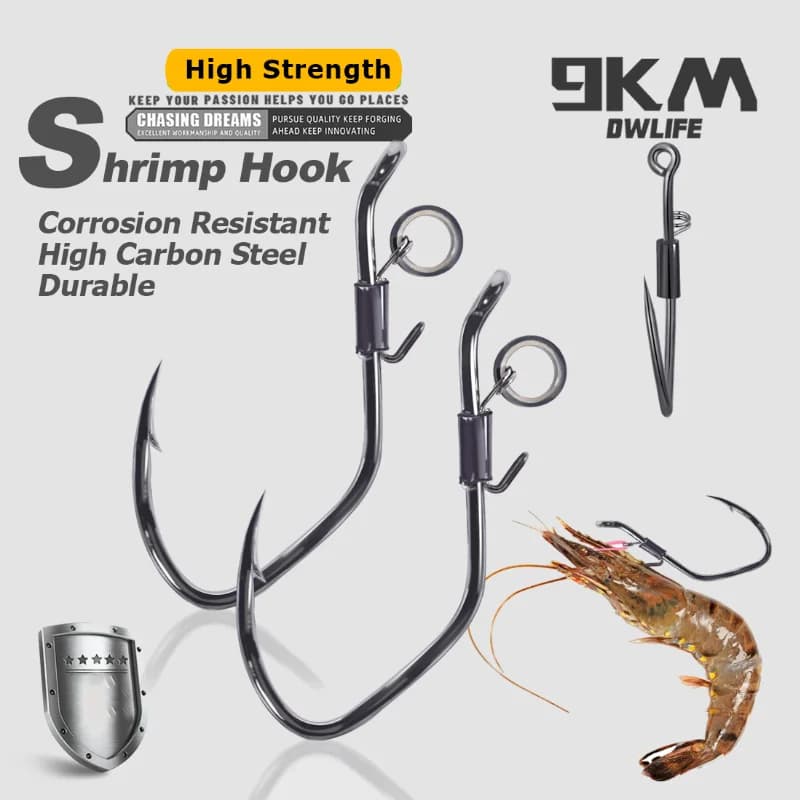 Live Shrimp and Catfish Holder Hooks, 10 Pcs