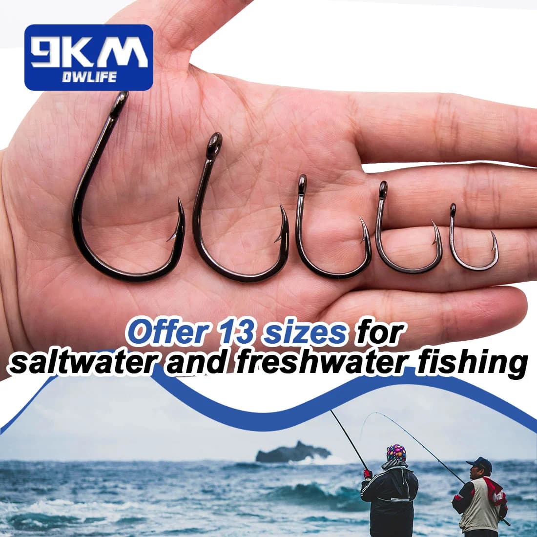 High Carbon Steel Non-Offset Circle Hooks for Live Bait