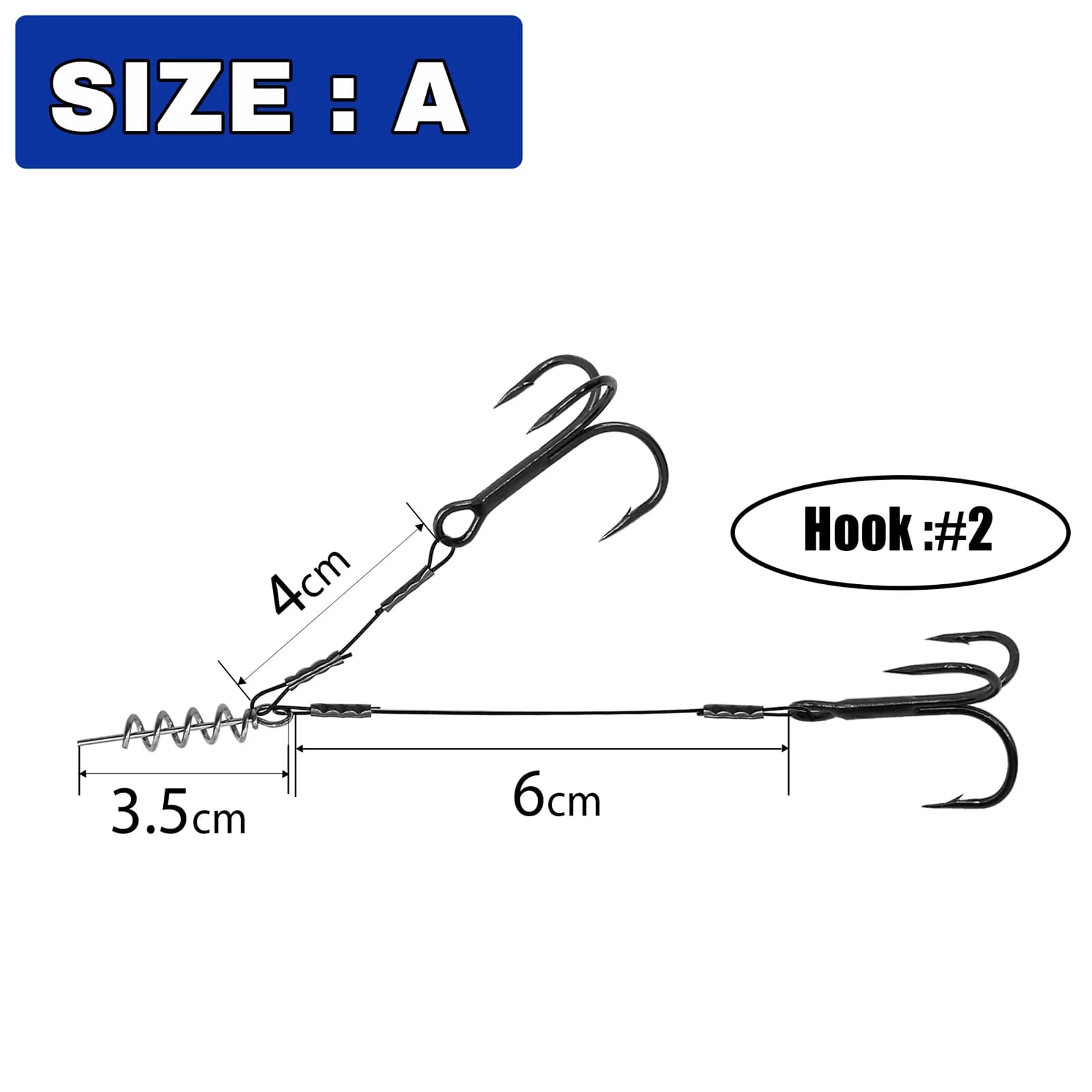Pike Stinger Rig with Treble Hook for Soft Lures