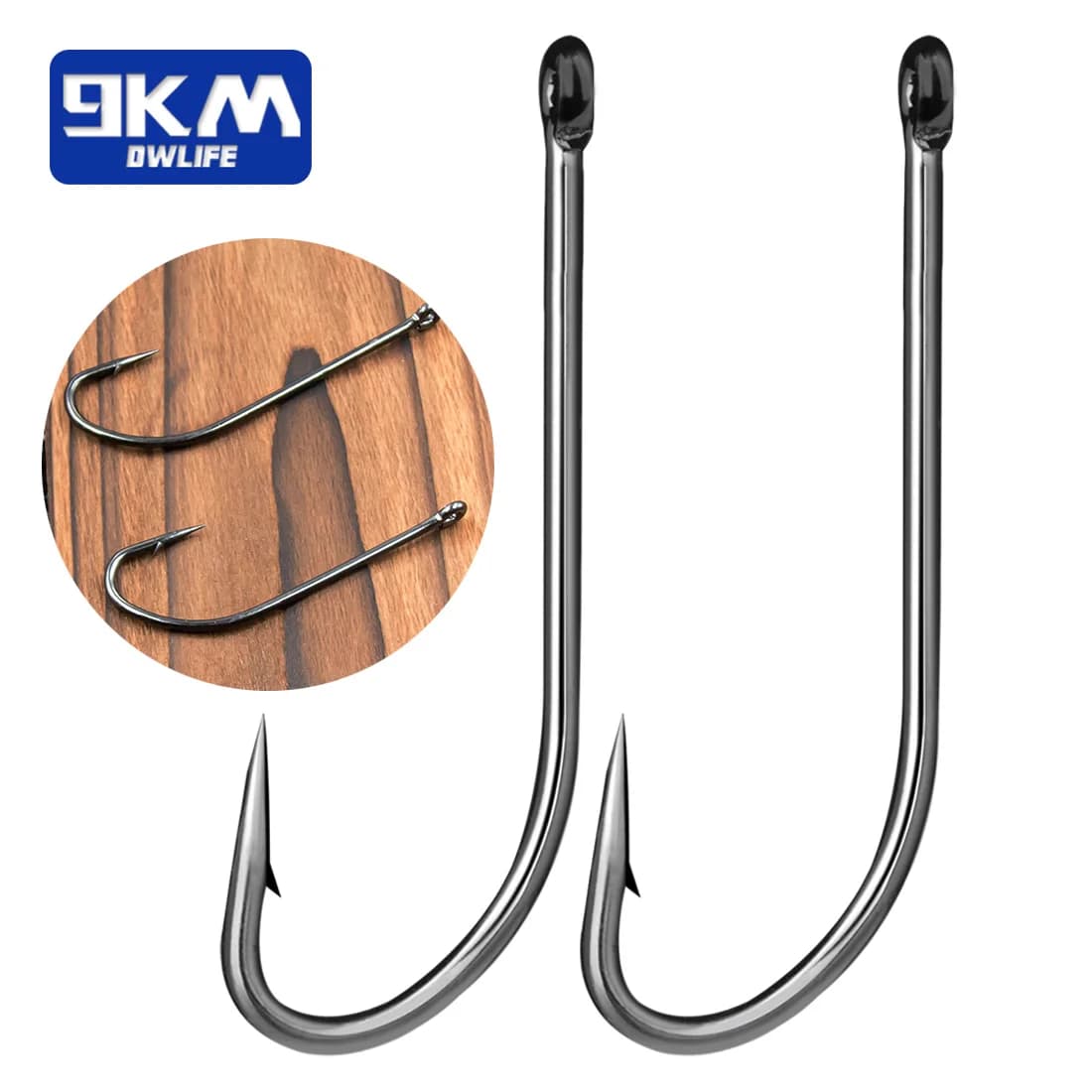 Long Shank Barbed O'Shaughnessy Fishing Hooks, 50-200 Pcs