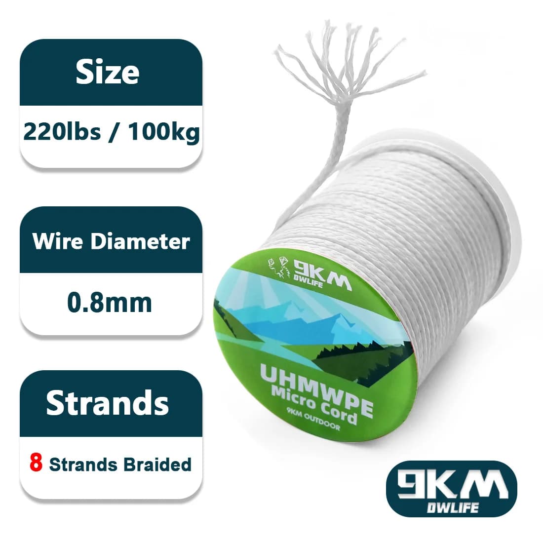 Hollow Braided UHMWPE Rope for Hammocks and Fishing