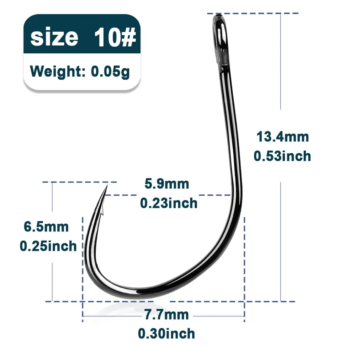 Single Hooks for Spoons and Blade Baits, 50-200 Pcs