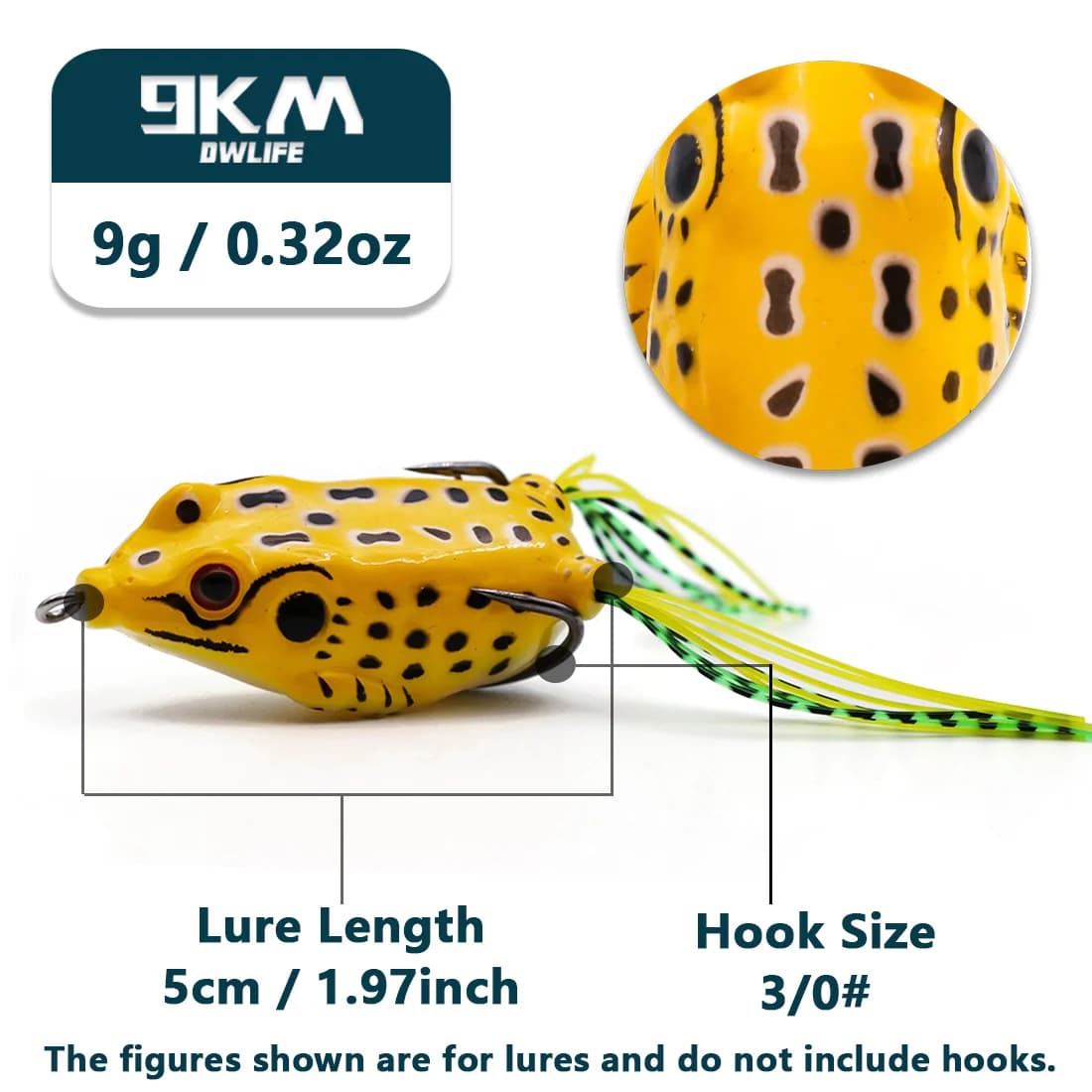 Topwater Frog Lures, PVC Fork Tail Soft Bait