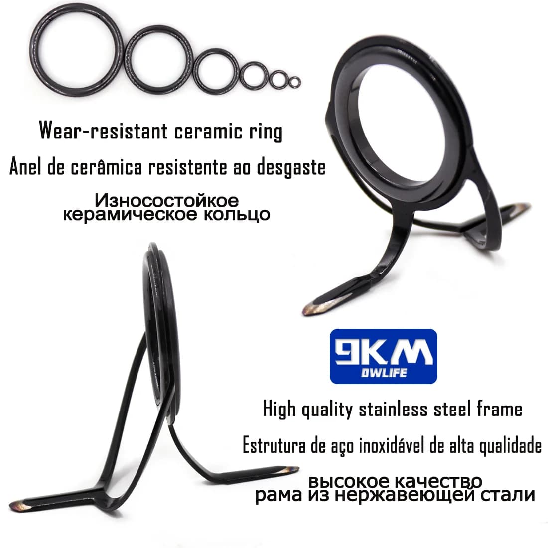 Stainless Steel Fishing Rod Guide Repair Kit, 4-38mm