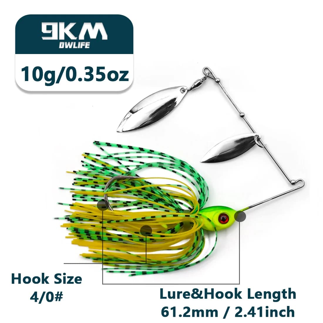 Spinnerbait Jig Lures with Blade for Bass and Trout