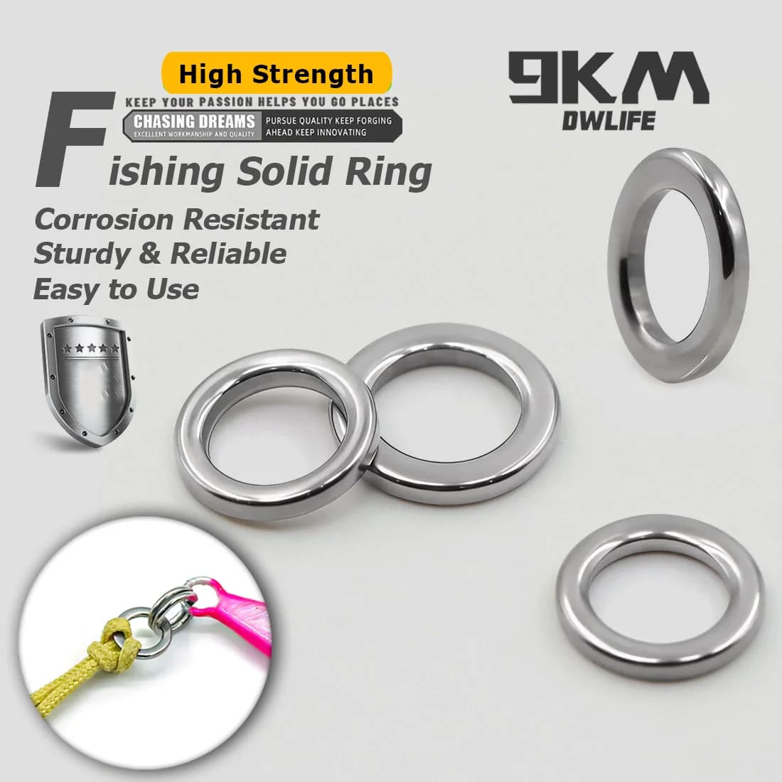 Stainless Steel Solid Rings for Jig Rigs