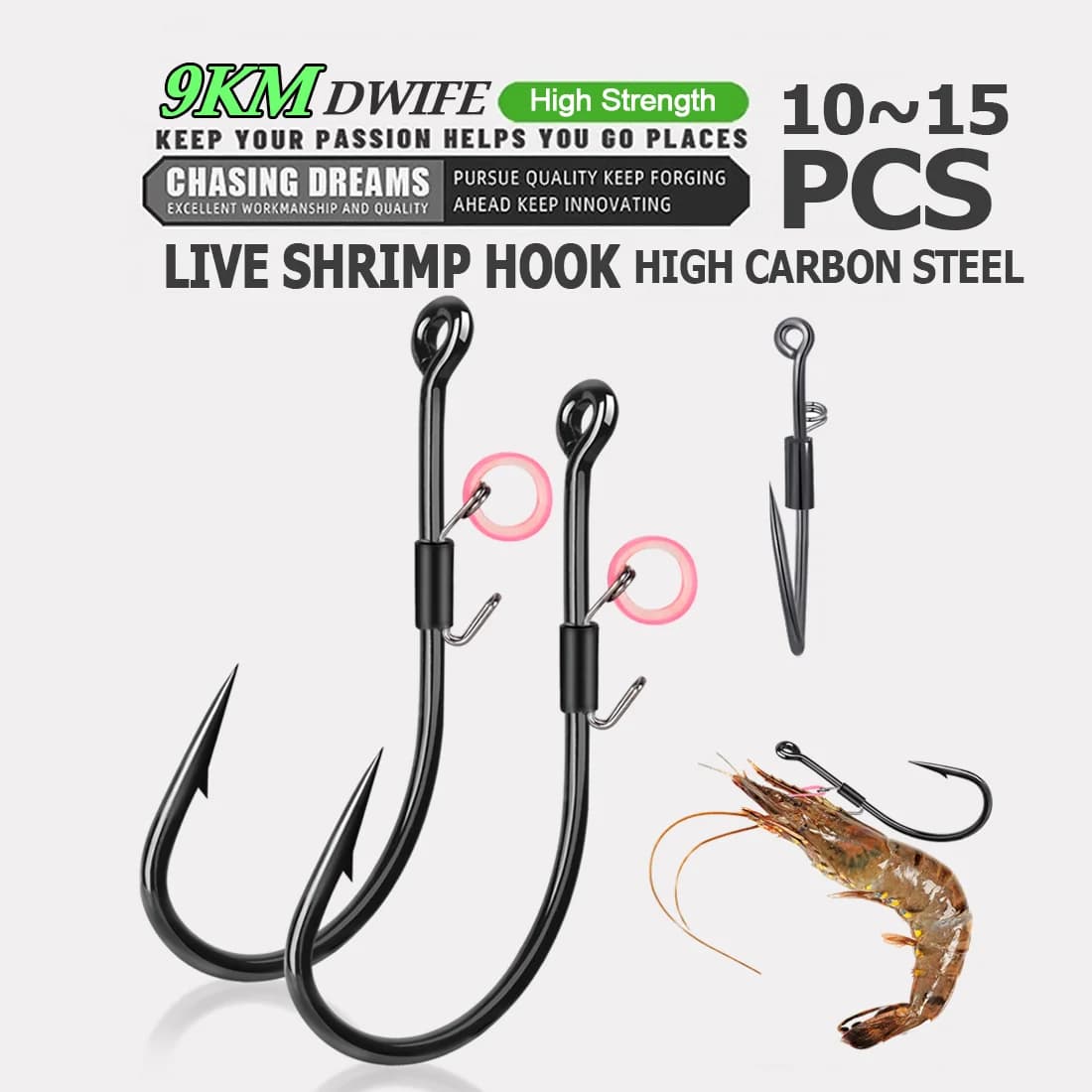 10-15Pcs Live Shrimp Holder Fishing Hooks
