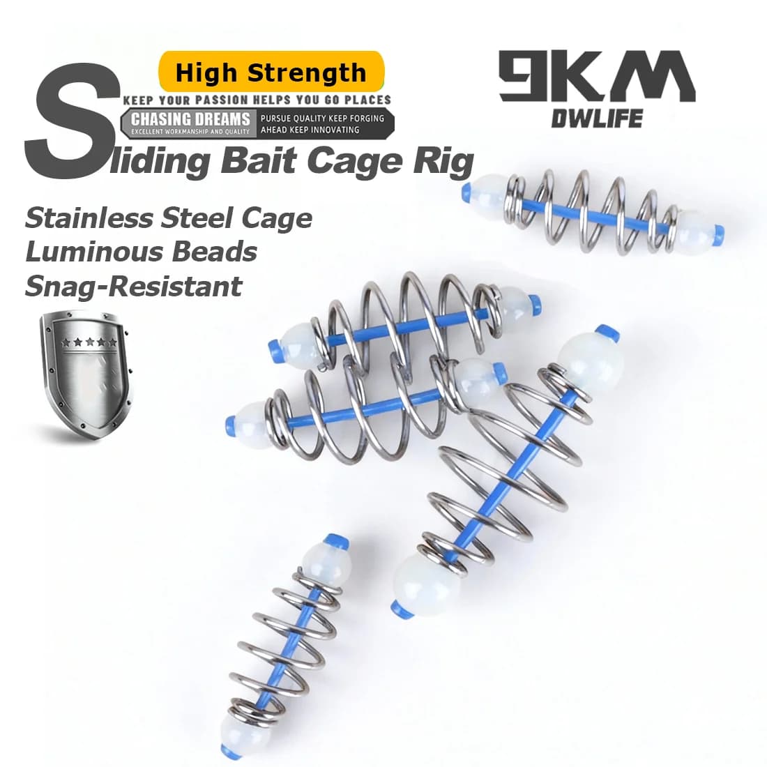 Sliding Bait Cage Rig with Luminous Beads