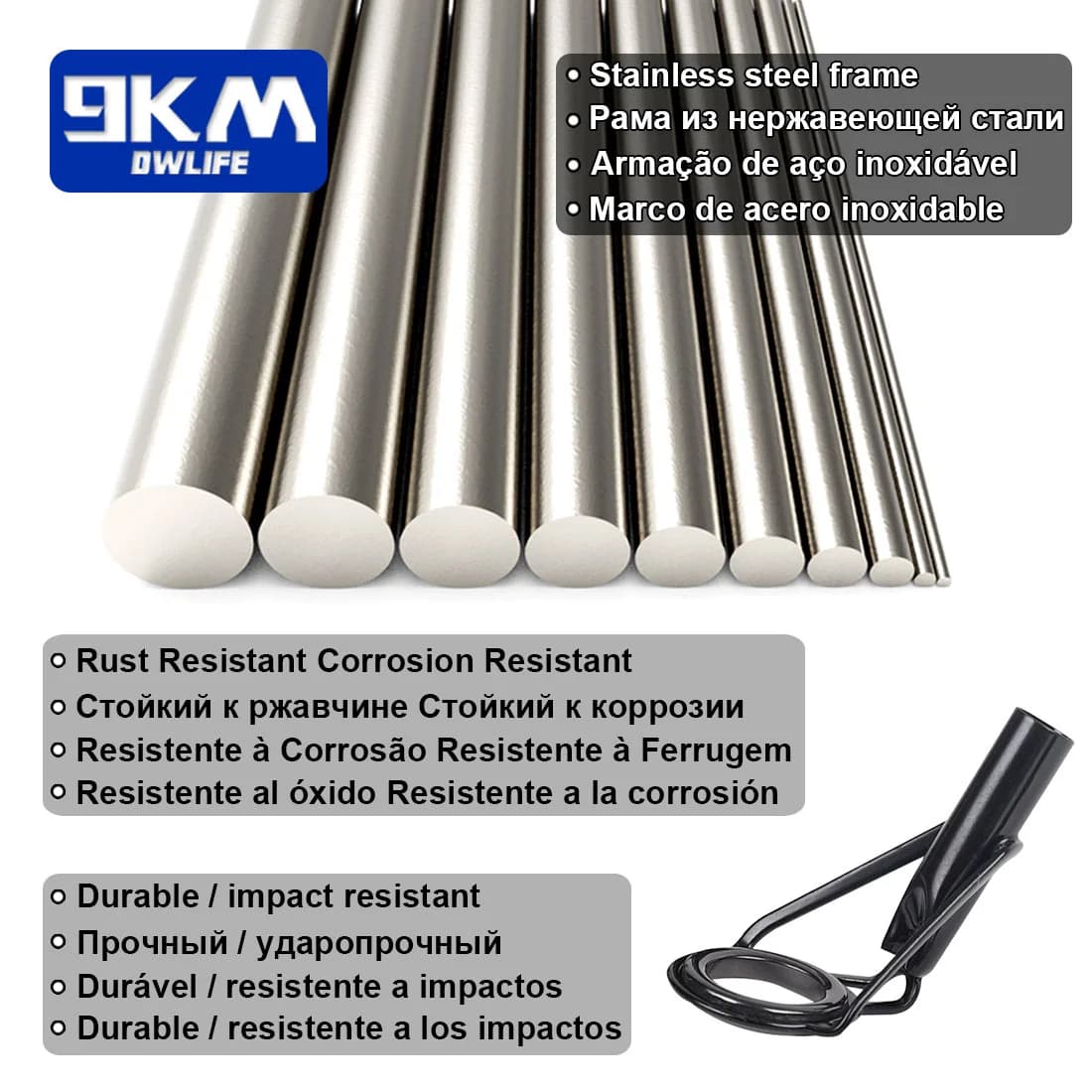 Stainless Steel Rod Tip Guide Repair Kit