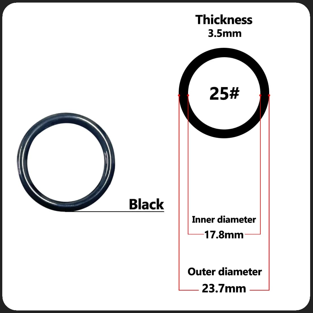 Wear Resistant Black Alconite Ceramic Rod Guide Rings