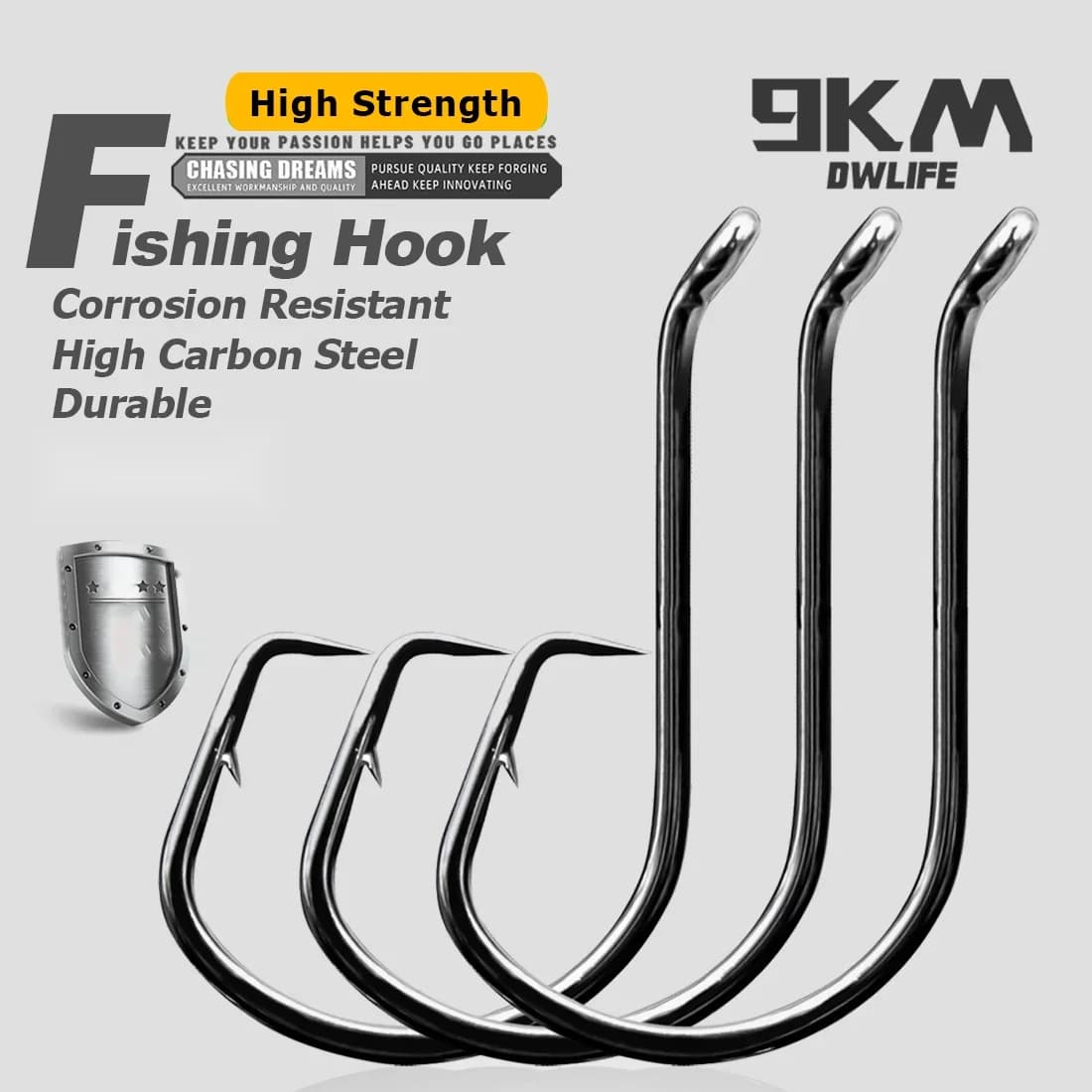 Offset Circle Fishing Hooks, 25-50 Pcs