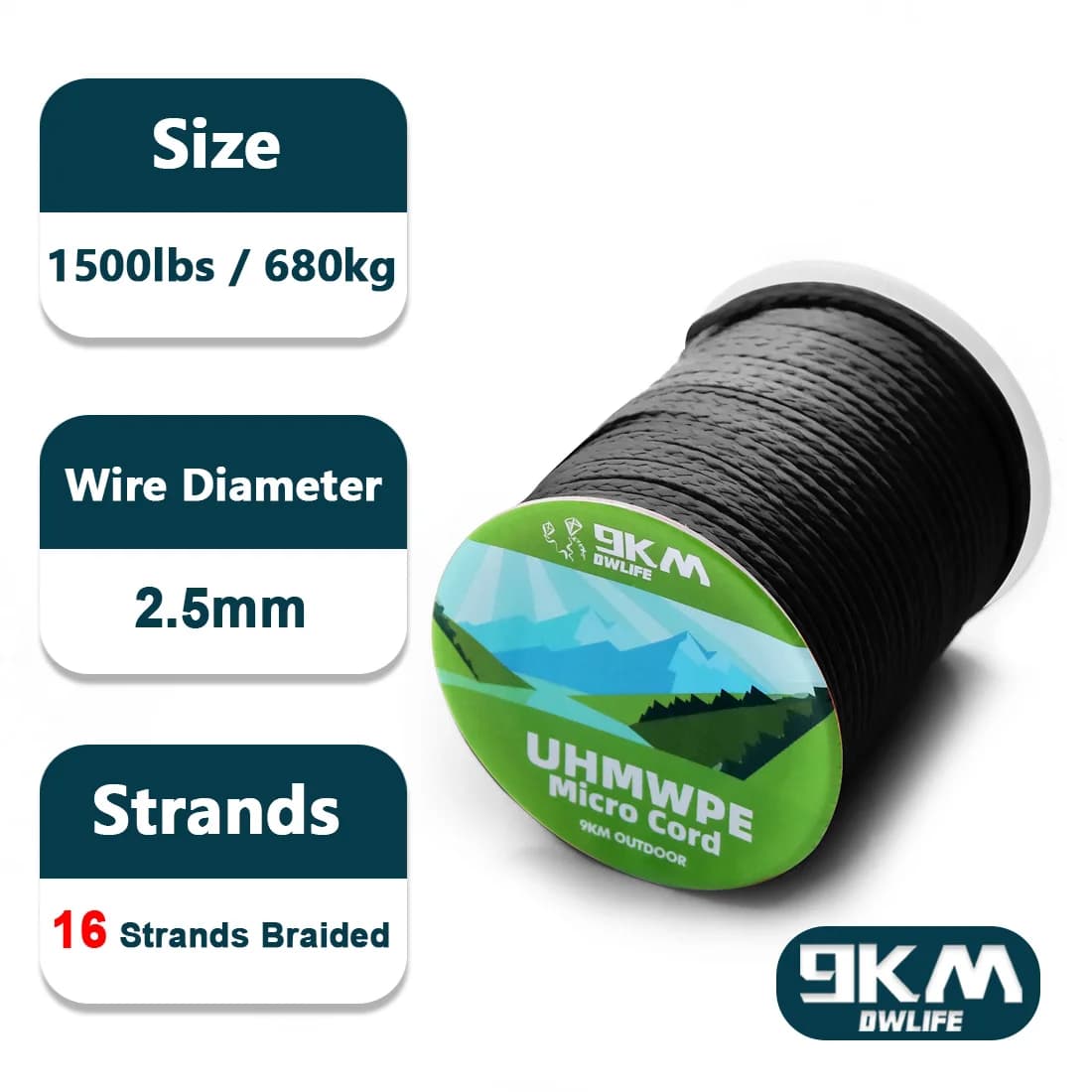 Hollow Braided UHMWPE Rope for Hammocks and Fishing